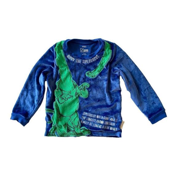 Kids Soft Warm Dinosaur Sweatshirt Size 3-4 - Picture 1 of 7